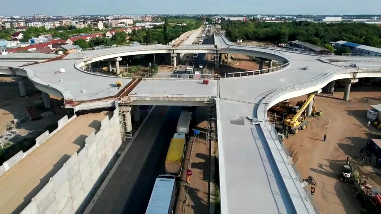 GALERIE FOTO | Cum arată acum Pasajul de la Domnești, de pe Centura Capitalei: „Este tot mai aproape să fie dat în trafic”