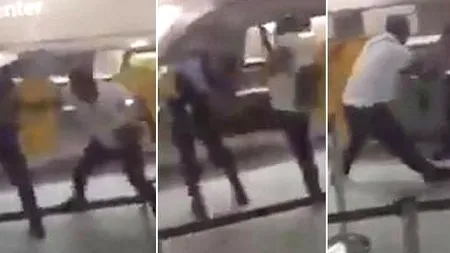 Momente șocante în aeroportul din Frankfurt! Trei agenți de securitate, făcuți KO de un luptător MMA care a considerat că soția sa e umilită. VIDEO 