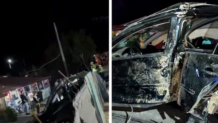 ACCIDENT grav la Piatra Olt. 9 răniți după ce un șofer de 19 ani a intrat cu mașina în terasa unui restaurant