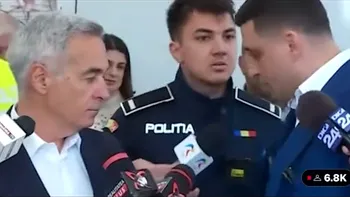 Momentul în care Călin Georgescu și George Simion sunt scoși din secția de vot de jandarmul de la pază/ „Nu e foarte frumos ce-ați făcut!”