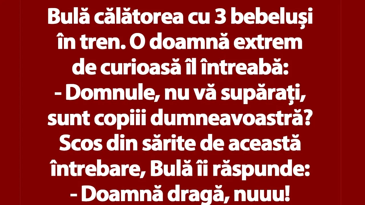 BANC | Bulă călătorea cu 3 bebeluși în tren