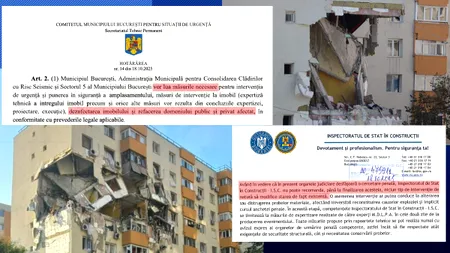 Haosul continuă în cazul “Blocului Groazei”. Inspectoratul pentru Situații de Urgență și Inspectoratul de Stat în Construcții se contrazic. Unii vor demolare, alții susțin că se alterează probe și nu pot recomanda “niciun tip de intervenție până la finalizarea anchetei”