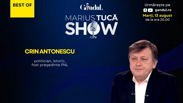 <span style='background-color: #00ef77; color: #fff; ' class='highlight text-uppercase'>EMISIUNI</span> Marius Tucă Show începe marți, 13 august, de la ora 20.00, pe Gândul.ro. Best of Crin Antonescu