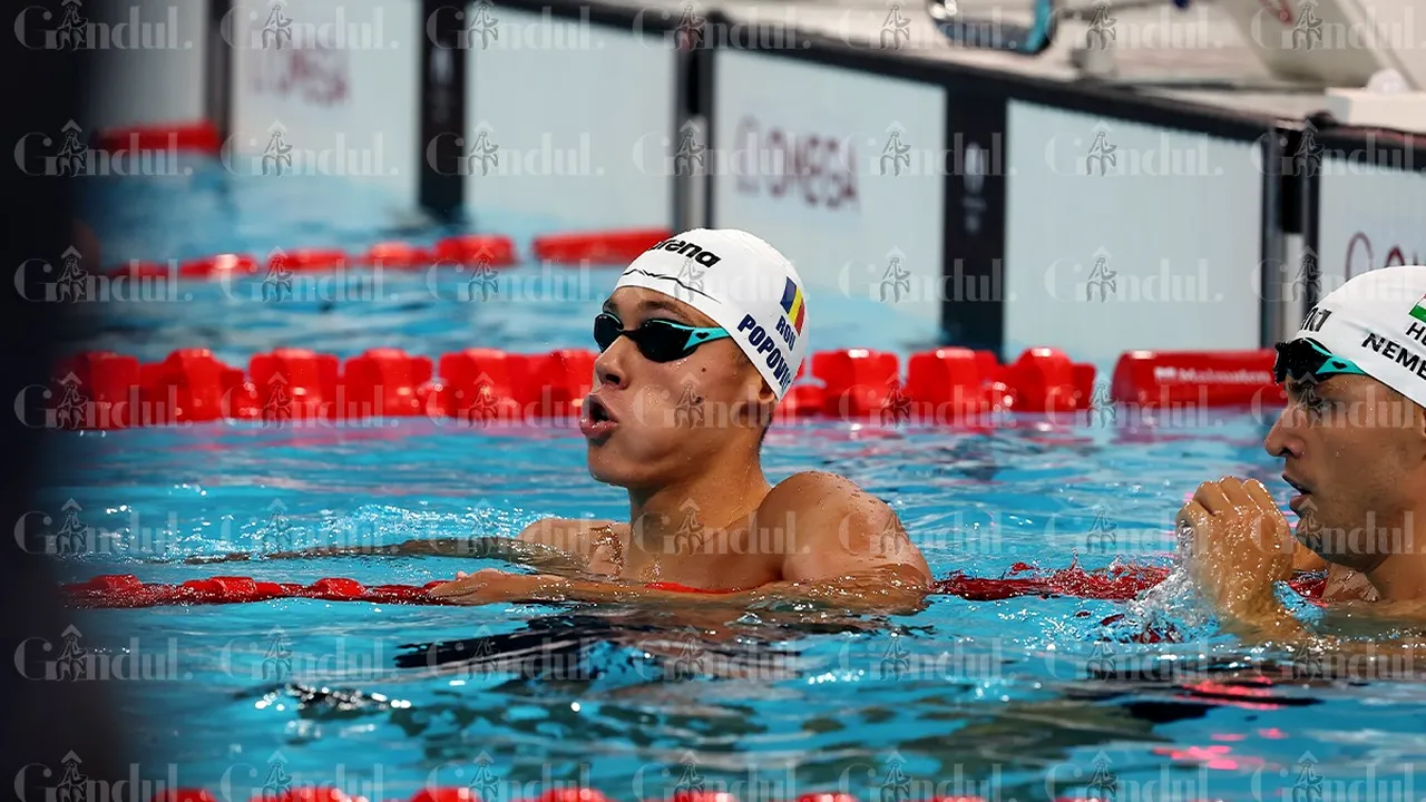 David Popovici, în FINALA de 100 m liber de la Paris. Marele eveniment, miercuri, de la ora 23.39