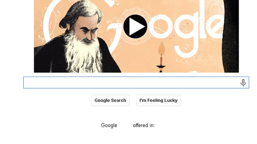 LEV TOLSTOI, omagiat prin Google Doodle la 186 de ani de la naștere. Scrierile și viața lui LEV TOLSTOI