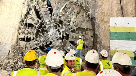 Etapă-cheie în construcția METROULUI spre Otopeni: Primul segment de tunel între viitoarele stații Tokyo și Aeroport Băneasa, realizat