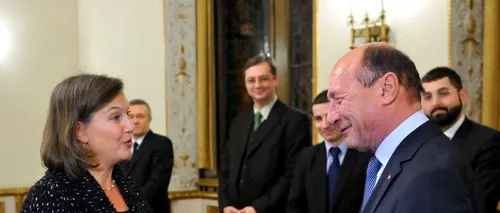 Emisarul american, Victoria Nuland, a stat o oră la Palatul Cotroceni. Băsescu: „Sper că micile neînțelegeri nu ne vor afecta relația