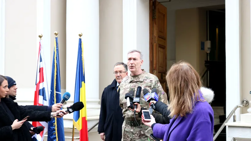 Șeful armatei britanice, vizită-fulger la București: Forţa noastră aeriană va fi în România la începutul lunii aprilie