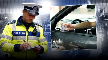 Dialog uluitor între un șofer din Vâlcea și un agent de poliție. Bărbatul a scos 200 de lei din buzunar: ”Ia și tu un suc”. Cum a reacționat agentul
