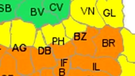 AVERTIZARE METEO ANM - COD PORTOCALIU și COD GALBEN de caniculă în România