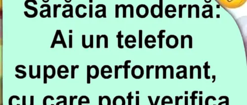 Bancul de joi | Ce este sărăcia modernă