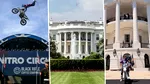 Peluza Casei Albe s-a transformat în arenă pentru sporturile extreme. Weekendul la reședința lui Trump a început cu demonstrații de motocros