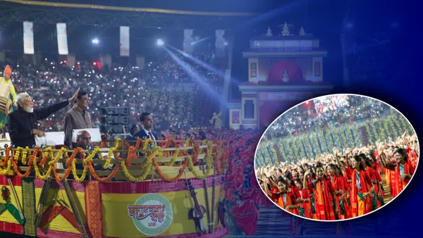 Imagini spectaculoase de la unul dintre cele mai mari festivaluri ale Indiei. Peste 10.000 de femei s-au prins în “dansul fluturilor”