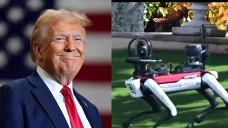 Donald Trump, păzit de un CÂINE robot, utilizat de Serviciile Secrete americane