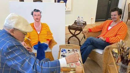 Portretul lui Harry Styles realizat de Hockney va fi expus la National Portrait Gallery