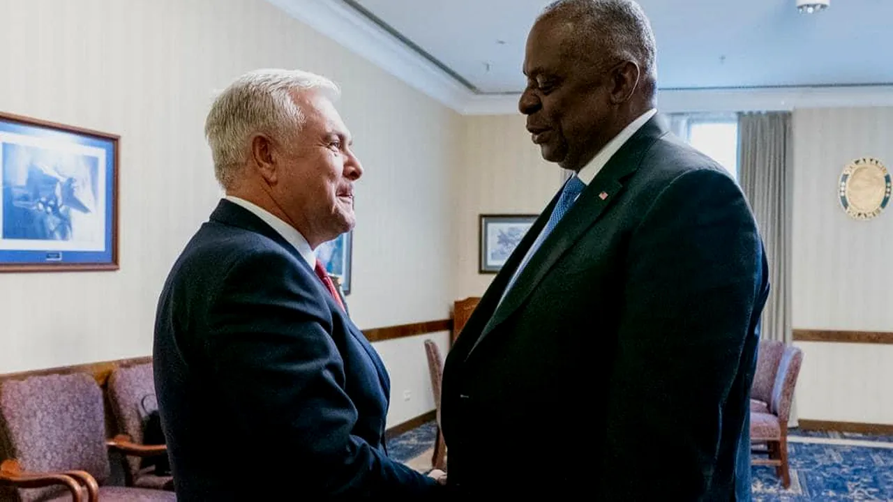 Angel Tîlvăr, întrevedere cu secretarul SUA al apărării Lloyd  Austin și Comandantul Suprem al Forţelor Aliate din Europa