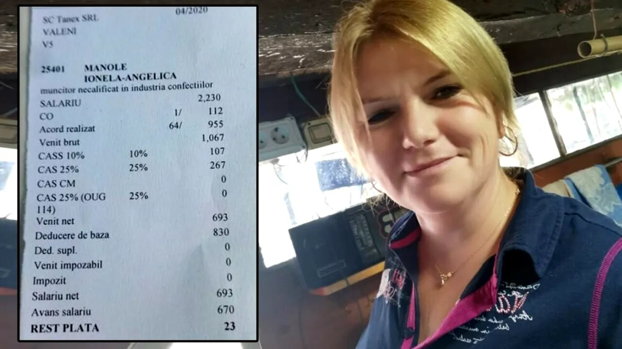 Ce s-a întâmplat cu Angelica din Vălenii de Munte, croitoreasa care și-a făcut public fluturașul de salariu de 23 de lei