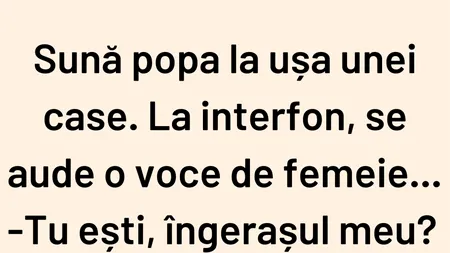 BANCUL ZILEI | Preotul, femeia și interfonul