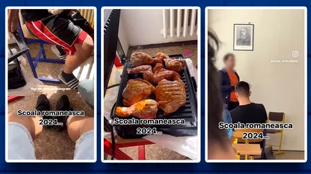 Imagini IREALE într-un liceu. Elevii au făcut grătar în timpul orelor