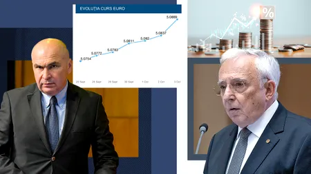 Săptămână NEAGRĂ pentru moneda națională. În fiecare zi leul s-a depreciat. Azi a ajuns aproape de un minim istoric