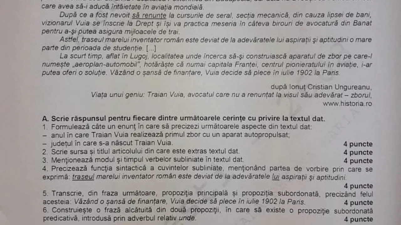 EVALUARE NAȚIONALĂ 2020. Ce subiecte au picat la Limba şi literatura română, la Capacitate 2020