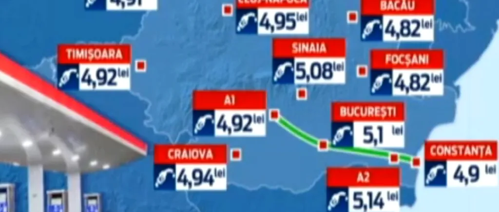 Prețul benzinei a scăzut sub 5 lei pentru prima dată în ultimii 4 ani. Ce economie fac românii la un plin