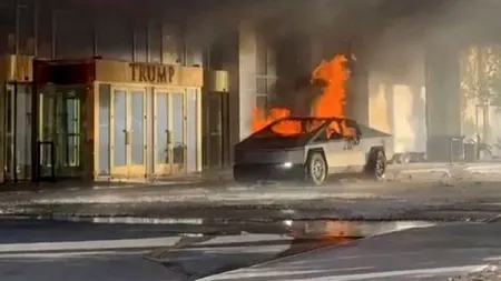 Explozie în fața hotelului TRUMP din Las Vegas. Un mort și șapte răniți după ce un Tesla Cybertruck a sărit în aer. Reacția lui Elon Musk