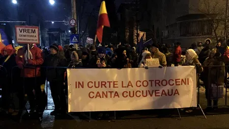 Protestatar la Cotroceni: „Eu aici, restul familiei e la Victoriei. Acasă e vai de lume