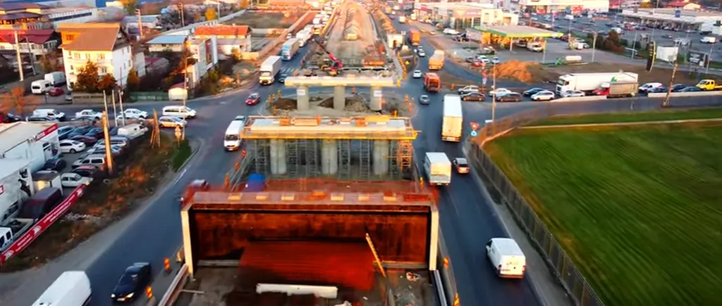 Trafic restricționat, noaptea, pe Centura Capitalei în zona Mogoșoaia. Se lucrează la viitorul pasaj rutier