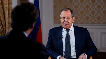 Serghei Lavrov, interviu acordat lui Tucker Carlson: Rusia este gata să folosească orice mijloace pentru a se apăra. Ce spune despre relația cu NATO