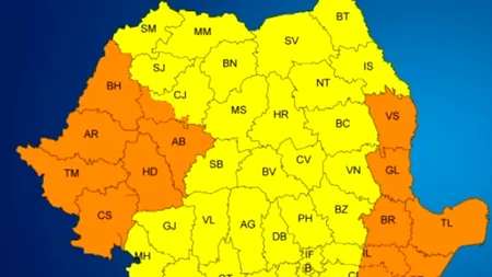 Vremea se schimbă radical: vin PLOI abundente, vânt puternic și grindină