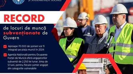 Guvernul subvenţionează 70.000 de joburi / Ministerul Muncii: Peste 40.000 de CONVENȚII, încheiate cu angajatorii