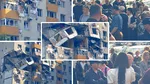 Șase luni de la tragedia din Rahova. Păgubiții protestează lângă blocul afectat de explozie