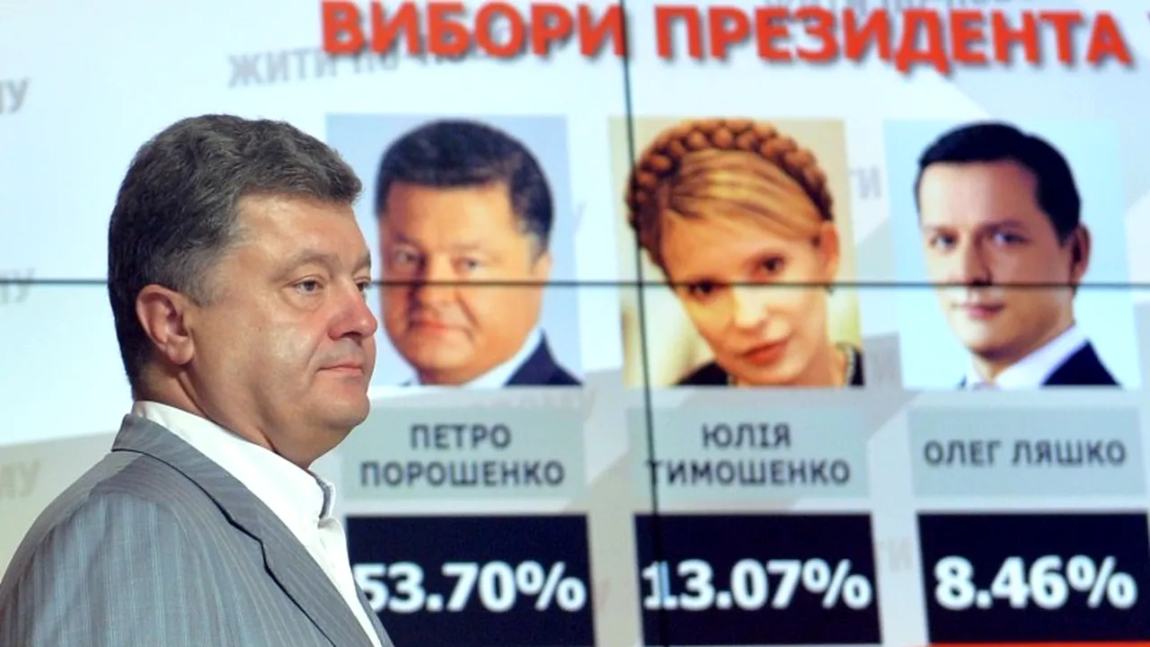 ALEGERI ÎN UCRAINA - Rezultate oficiale: Petro Poroșenko devine „cel mai legitim președinte ucrainean