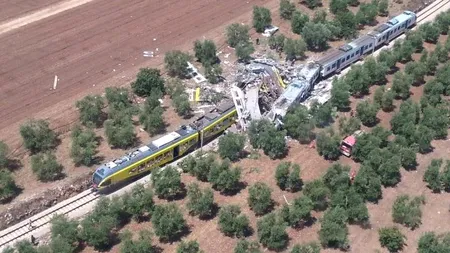 Grav accident feroviar în Italia. 27 de morți după ce două trenuri s-au ciocnit. GALERIE FOTO/VIDEO