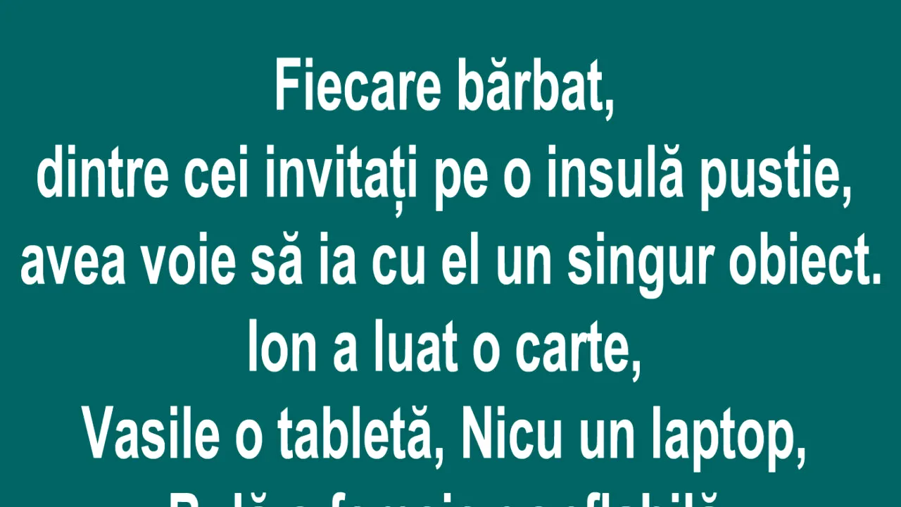 Bancul de joi | Bulă pe o insulă pustie