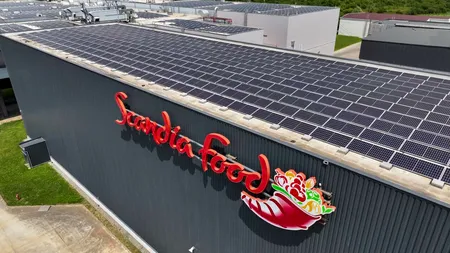 Scandia Food anunță finalizarea lucrărilor de montaj a sistemului fotovoltaic pentru producere de energie electrică din surse regenerabile la Sibiu