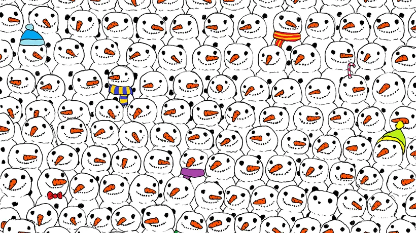 Tu cât de repede găsești ursul panda din imaginea de mai jos? 