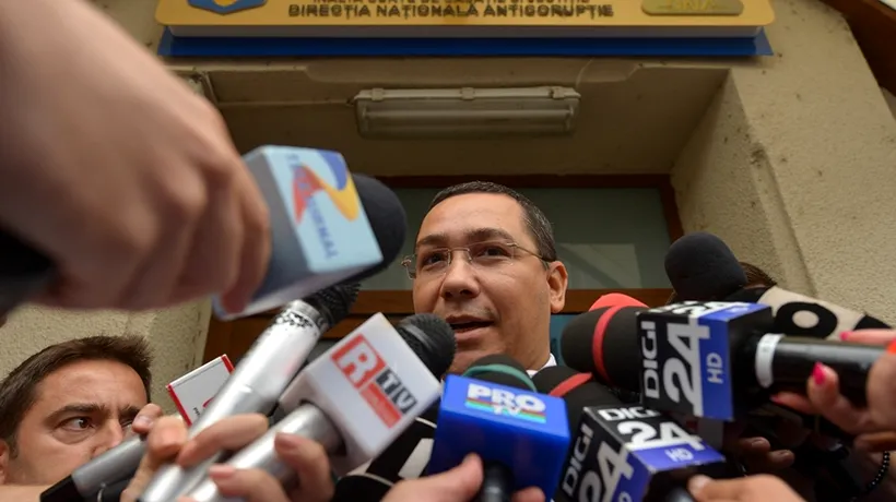 Ponta, după aproape trei ore de audieri la DNA: „E prost, pe bune, Dragnea. Singurul lucru care l-au întrebat procurorii pe fostul premier. UPDATE