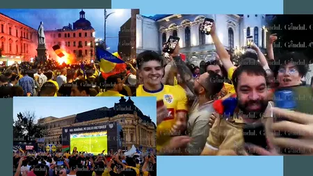 Fanii Naționalei au ieșit în stradă, la Universitate. Suporterii s-au fotografiat cu Florin Salam. În mulțime a apărut și Elena Lasconi