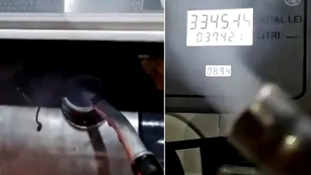 Iată cum sunt furați românii! Aer în loc de motorină la pompă