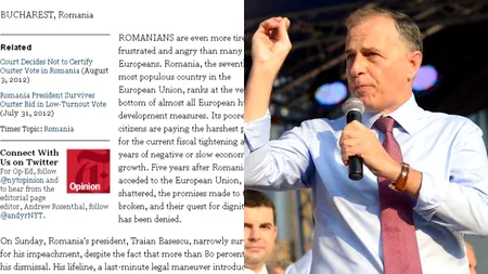 Mircea Geoană în New York Times: 