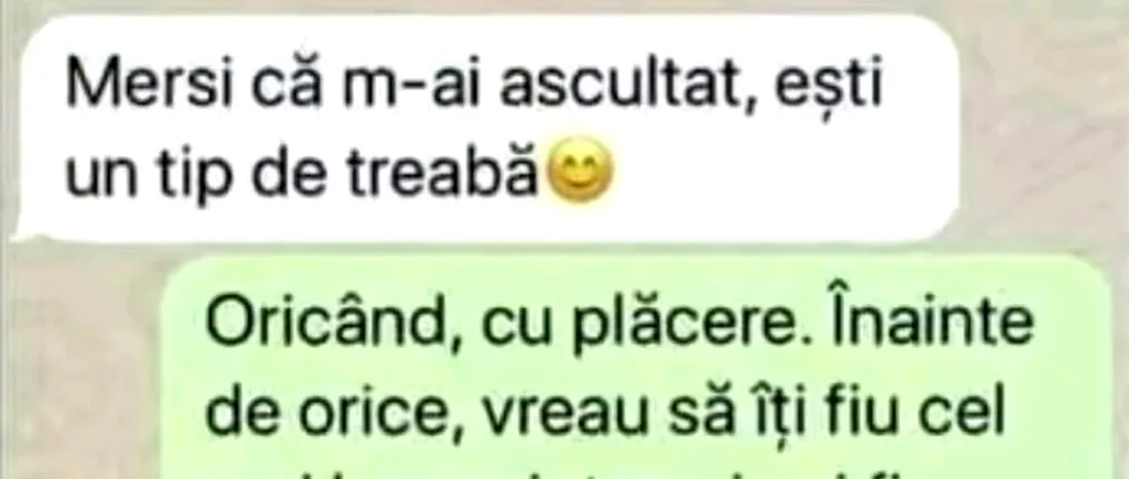 Bancul de miercuri | Mersi că m-ai ascultat, ești un tip de treabă