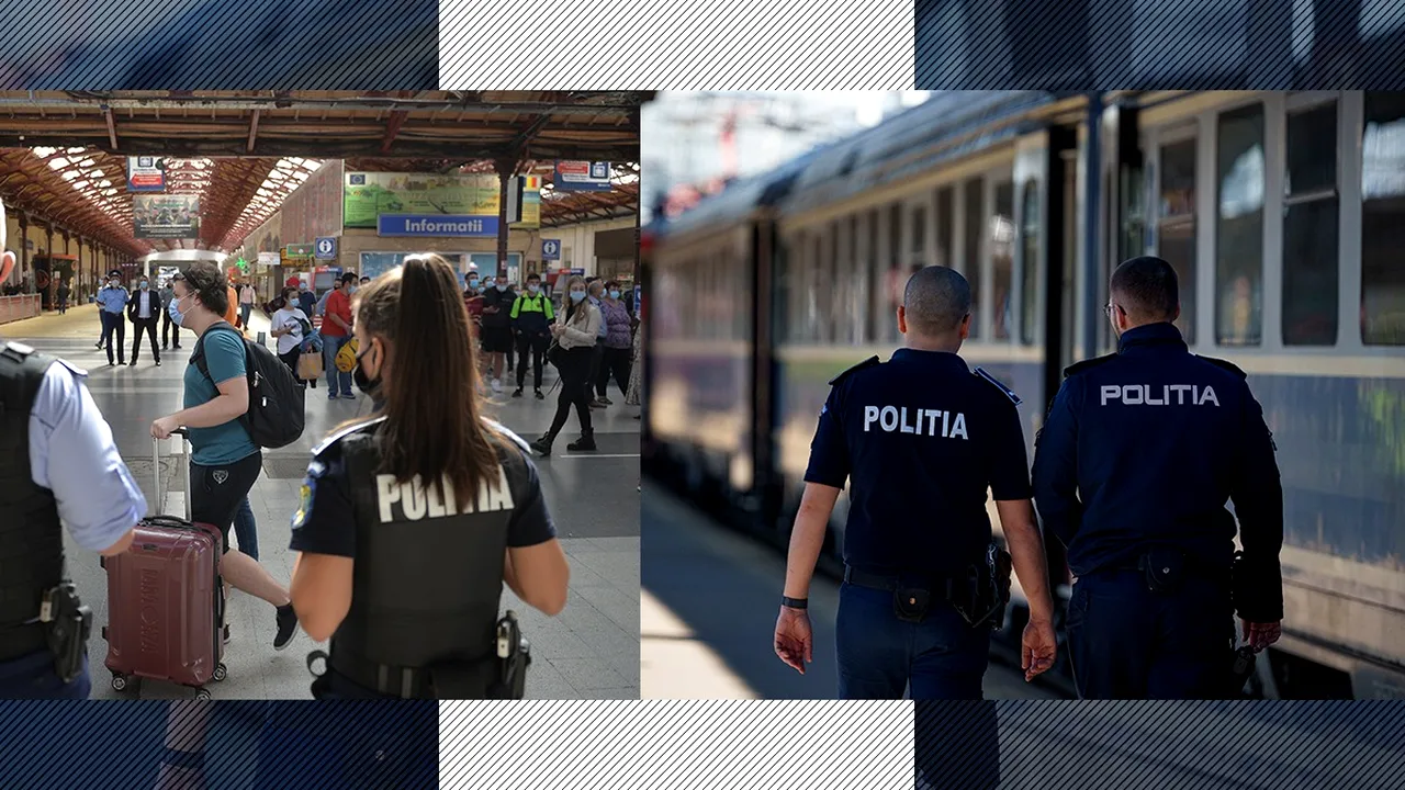 Mega razie a Poliției în trenuri și gări. Mii de oameni legitimați, zeci de mii de lei amenzi