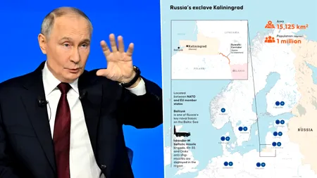 Marota „Kaliningrad”. Putin pune presiune pe NATO și face declarații contradictorii. Cum s-a ajuns de la „coexistența pașnică” la „atacuri împotriva centrelor decizionale din statele membre ale alianței chiar de la începutul conflictului”