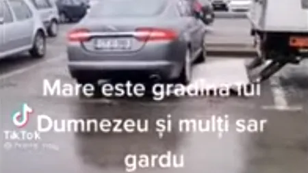 Un constănțean „șmecher” și-a parcat „bolidul” pe rampa de aprovizionare a unei autoutilitare din București