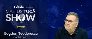 Marius Tucă Show începe marți, 5 noiembrie, de la ora 20.00, live pe Gândul. Invitat: Bogdan Teodorescu