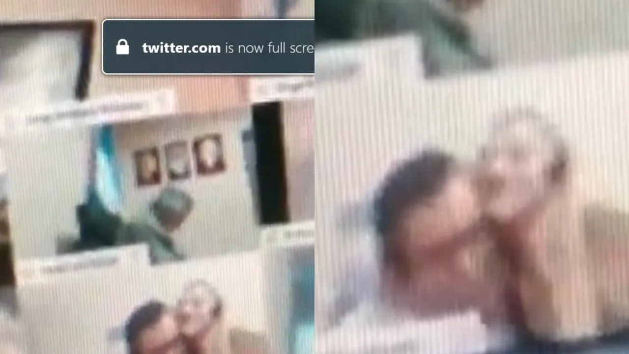 Scandal uriaș! Parlamentar surprins în scene intime cu soția, în timpul unei videoconferințe (VIDEO)