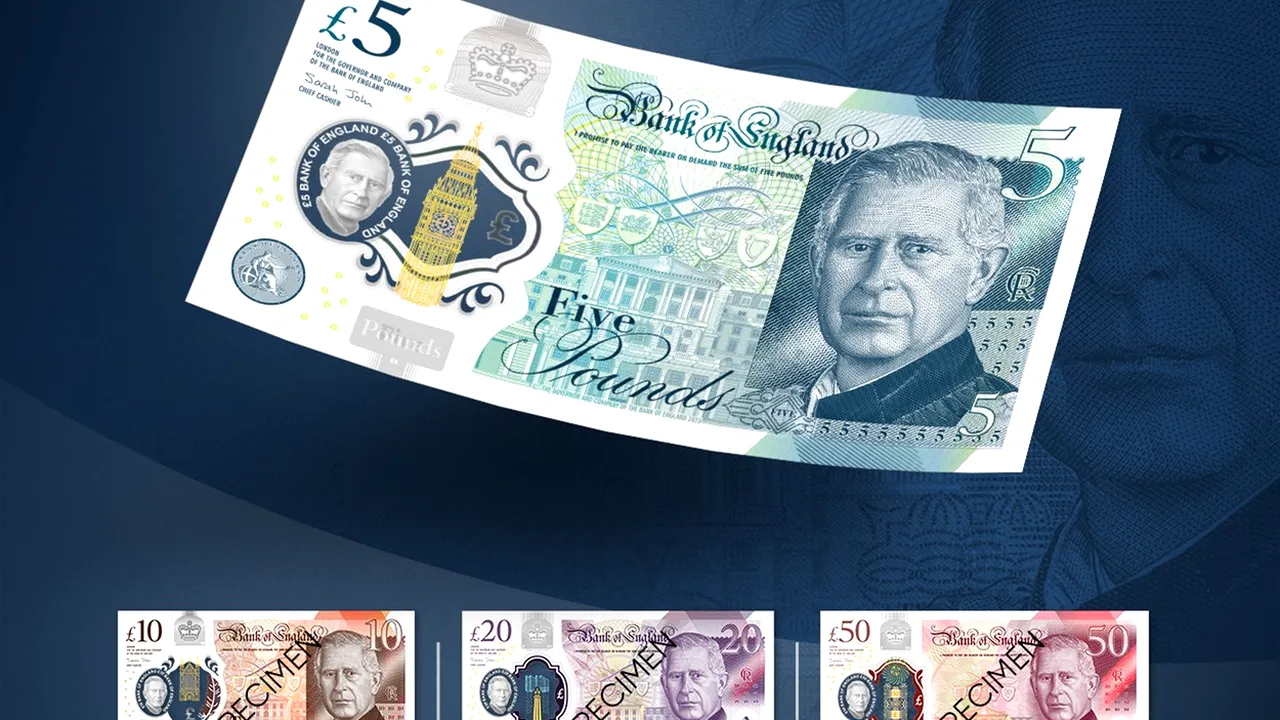 Cum arată noile bancnote care prezintă imaginea regelui Charles al III-lea