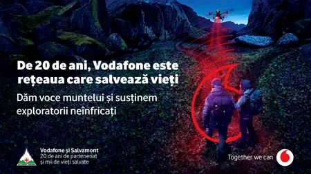 Oxygen semnează „Vocea Muntelui”, campania în care Vodafone celebrează 20 de ani de parteneriat cu Salvamont România (P)